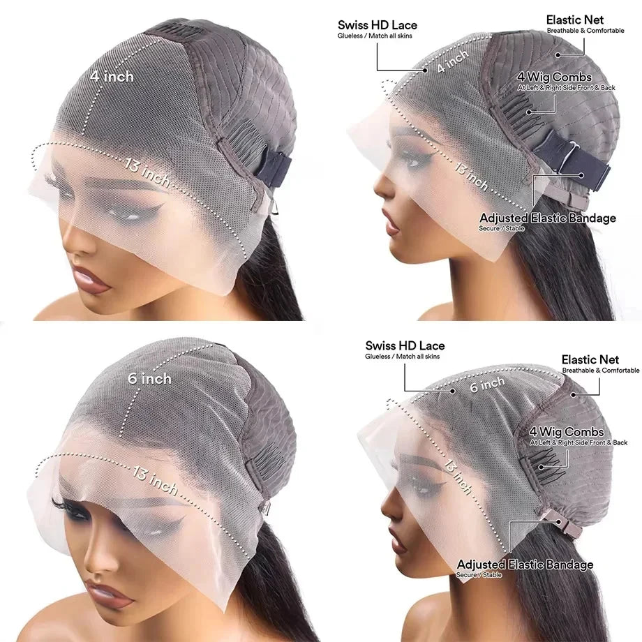 Quolive Hd Lace Front Wig Remy Brazilian Hair Deep Wave