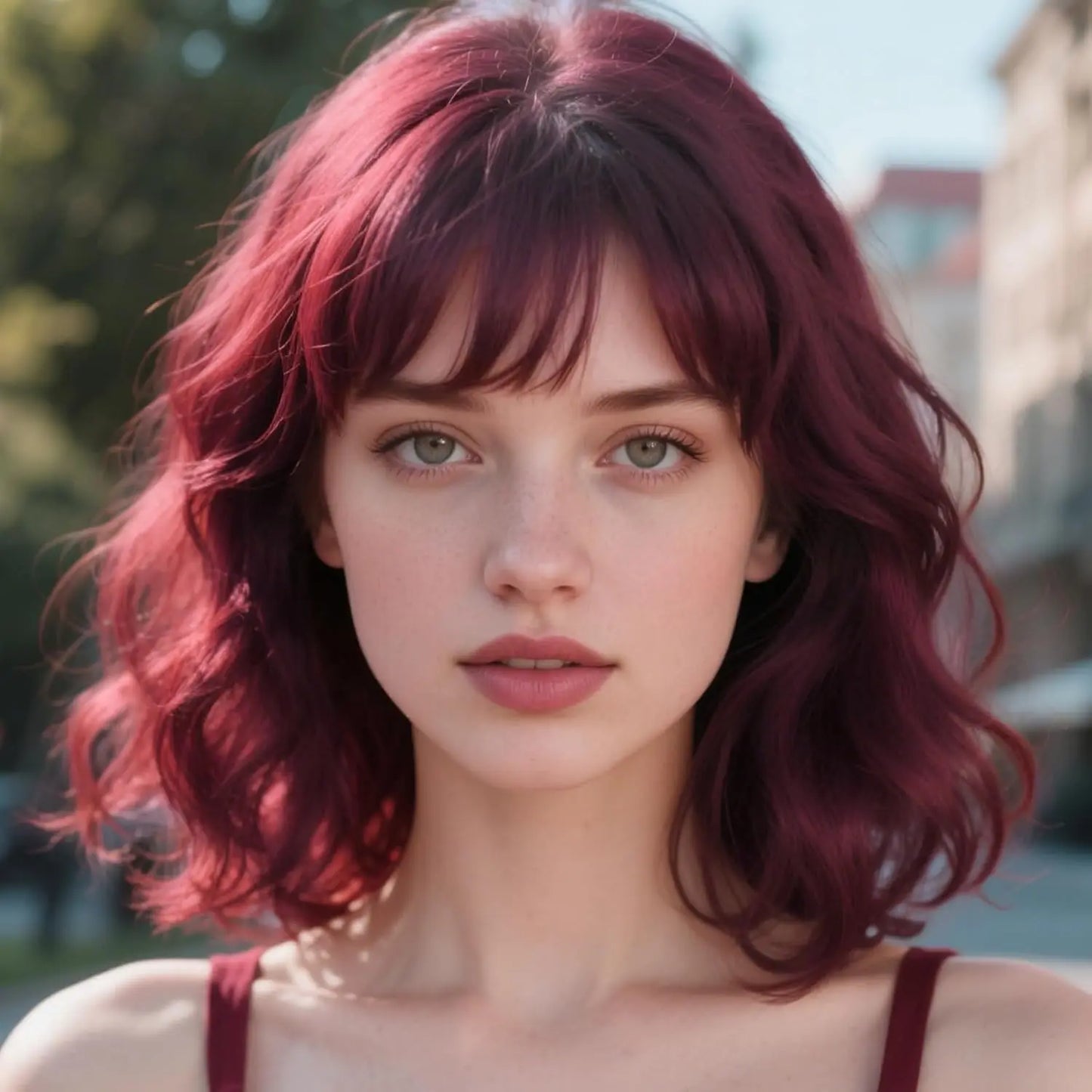 Synthetic Curly Wavy Bob Wig With Bangs For Women Everyday