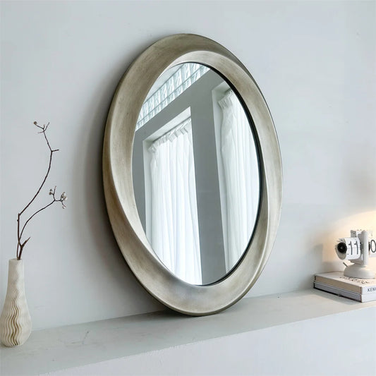 LUVODI Antique Baroque Oval Beveled Framed Wall Mirror